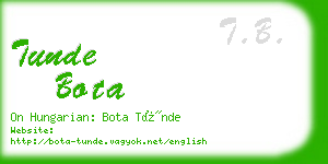 tunde bota business card